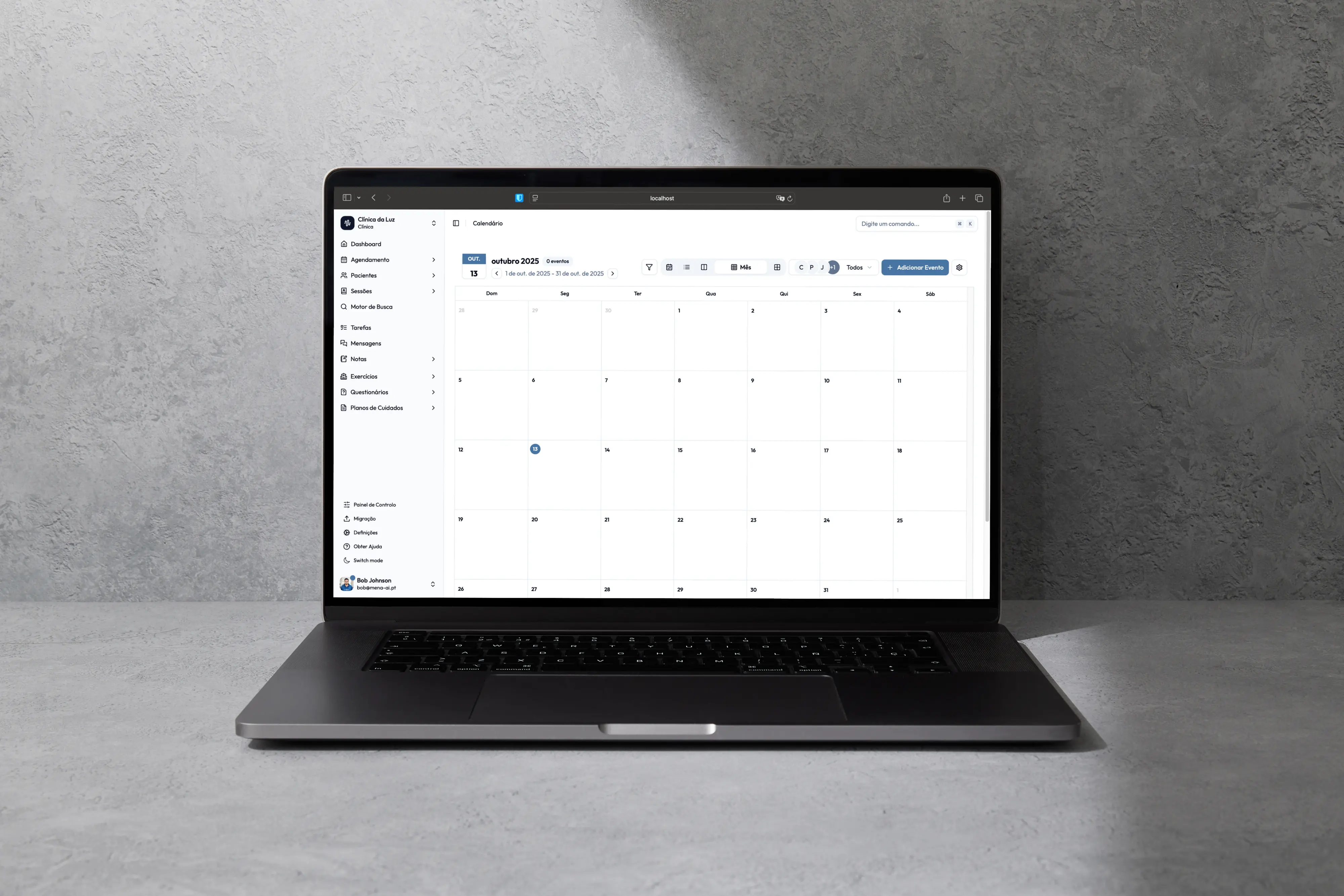 Session Management mockup