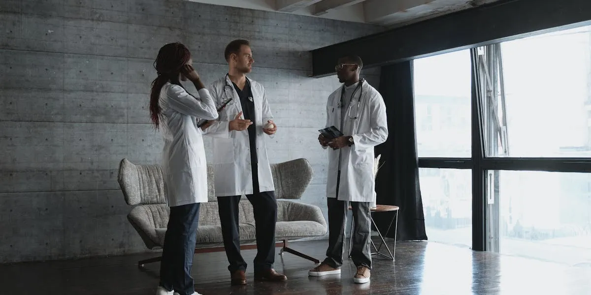 Healthcare professionals collaborating