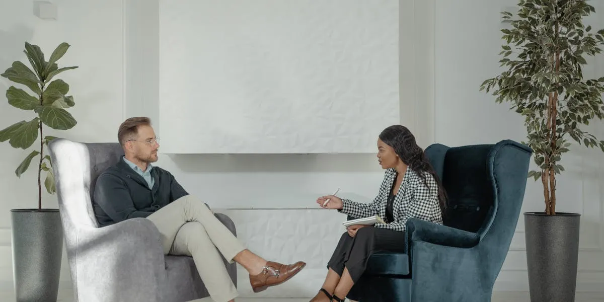 Mental health professional at work